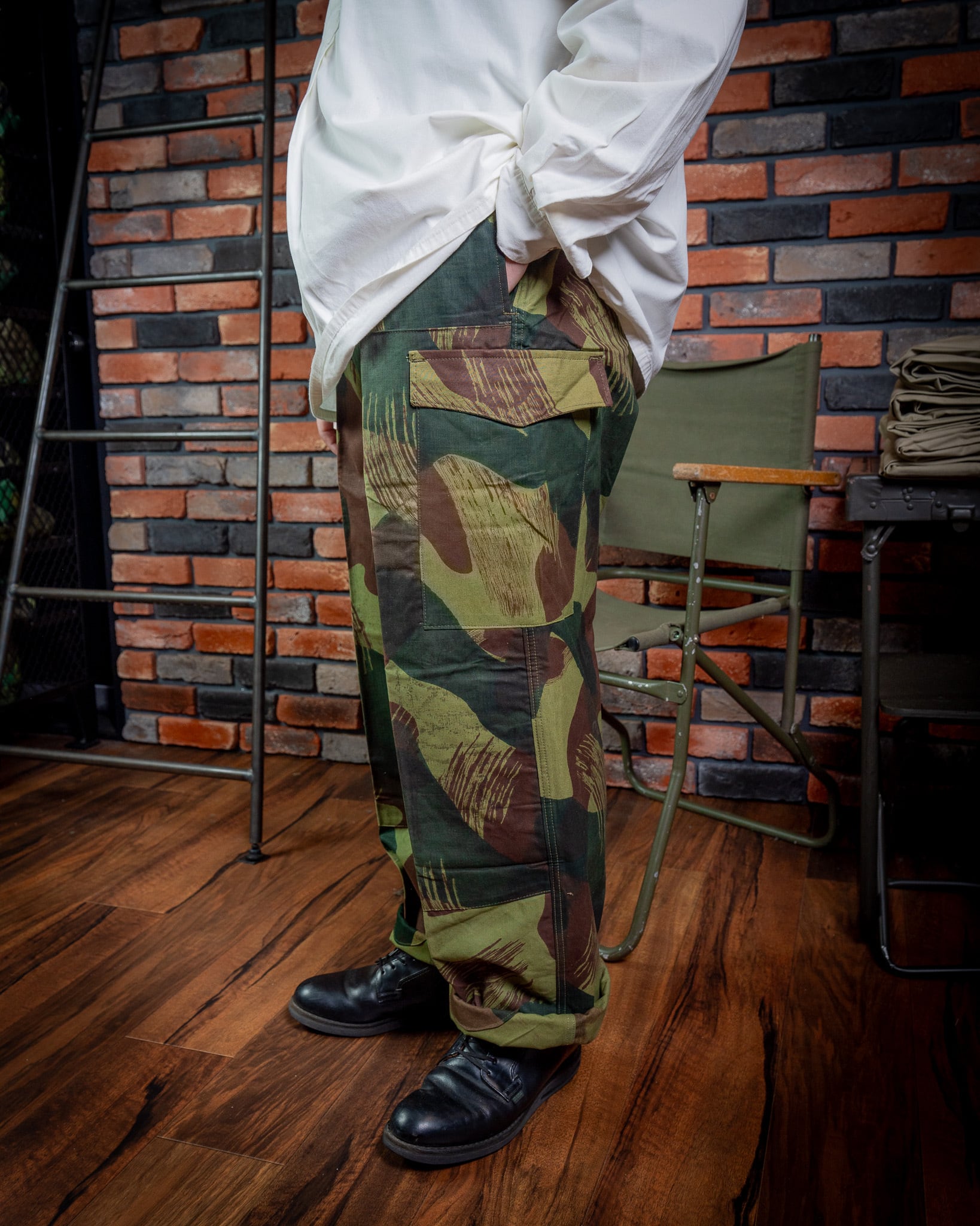 DEADSTOCK】50's Belgian Army Brushstroke Camouflage Trousers 実物