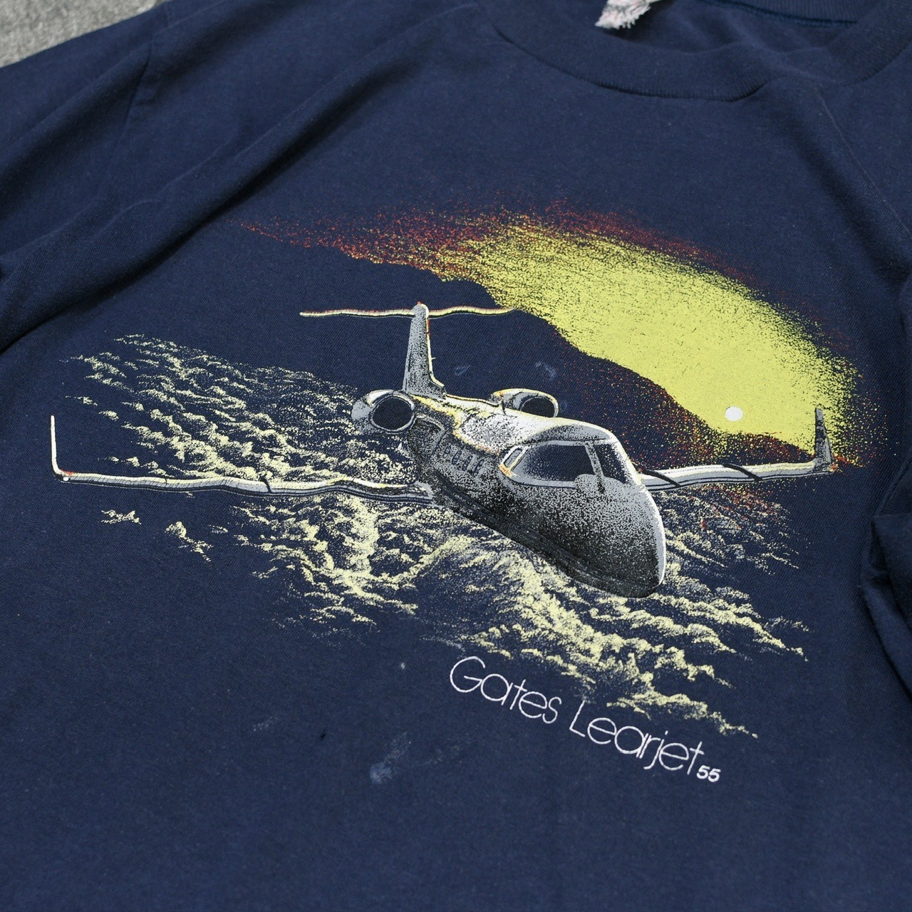 90's fade Gates Learjet55 print tee