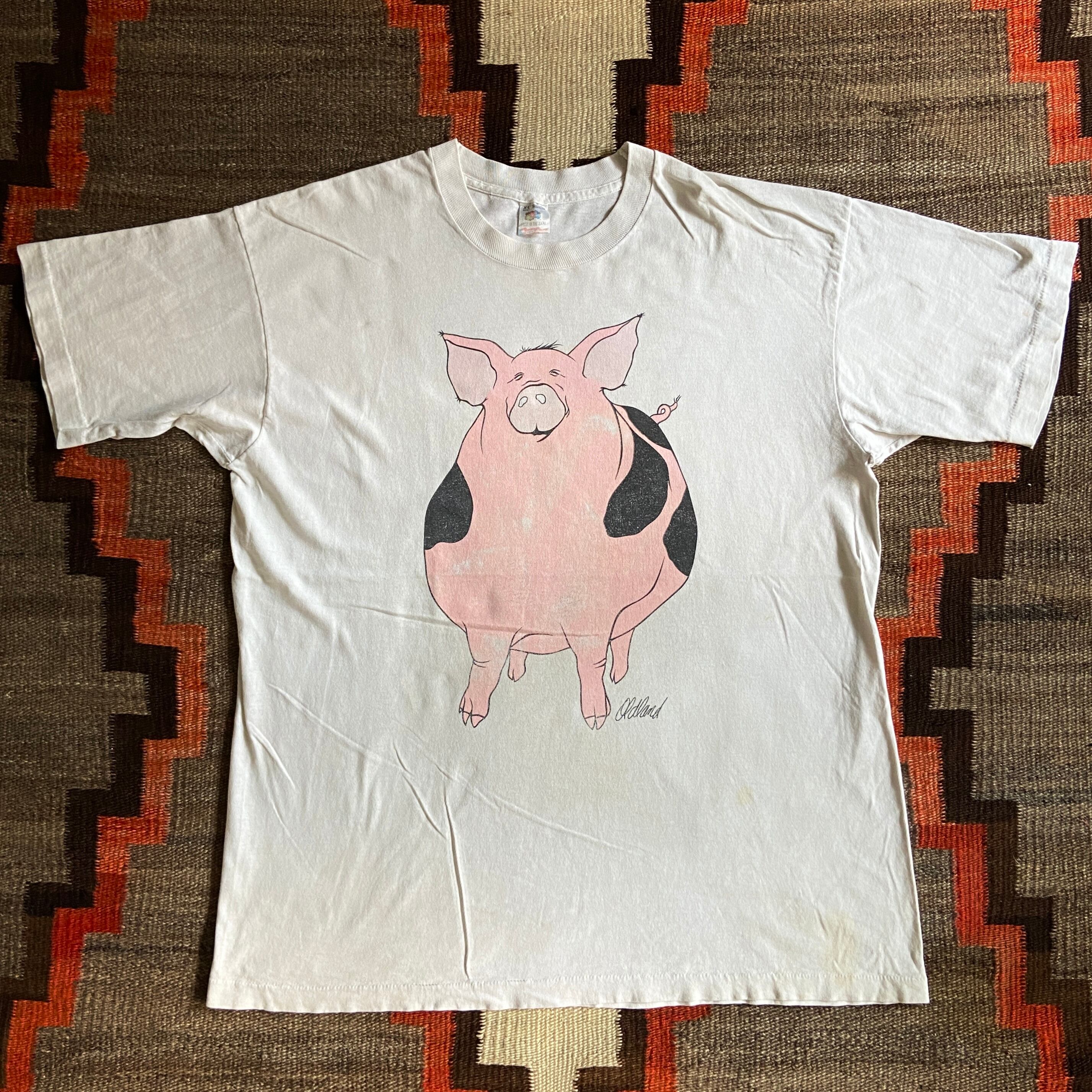 1990s Big Pig Tee XL Made in USA F679