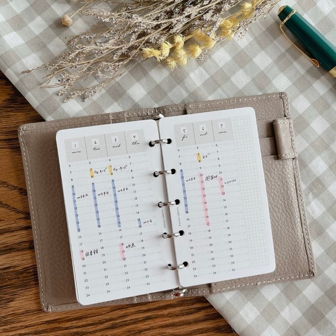 マイクロ5サイズ☆バーチカルウィークリーリフィル | くるみ雑貨店