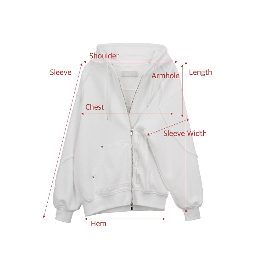 TREEMINGBIRD] Zipper Finishing Sweat Hoodie Zip-up [ White ] 正規