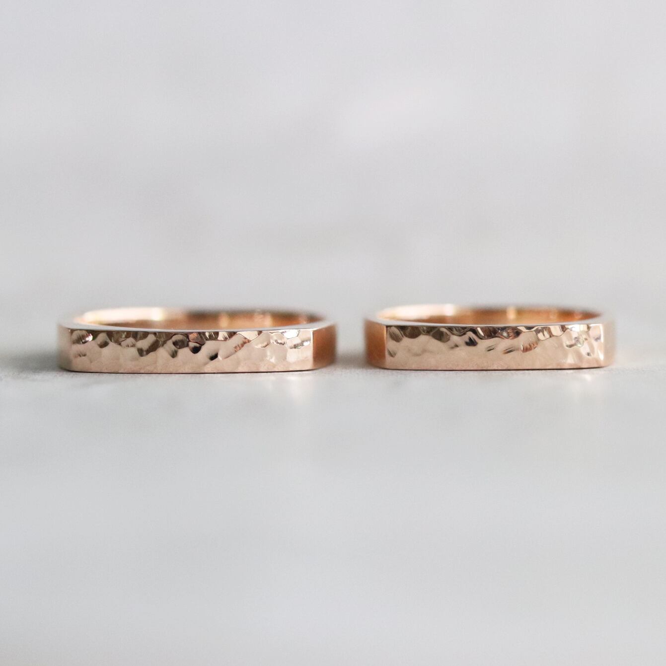 【結婚指輪】スクエア_4テクスチャー_K18PG