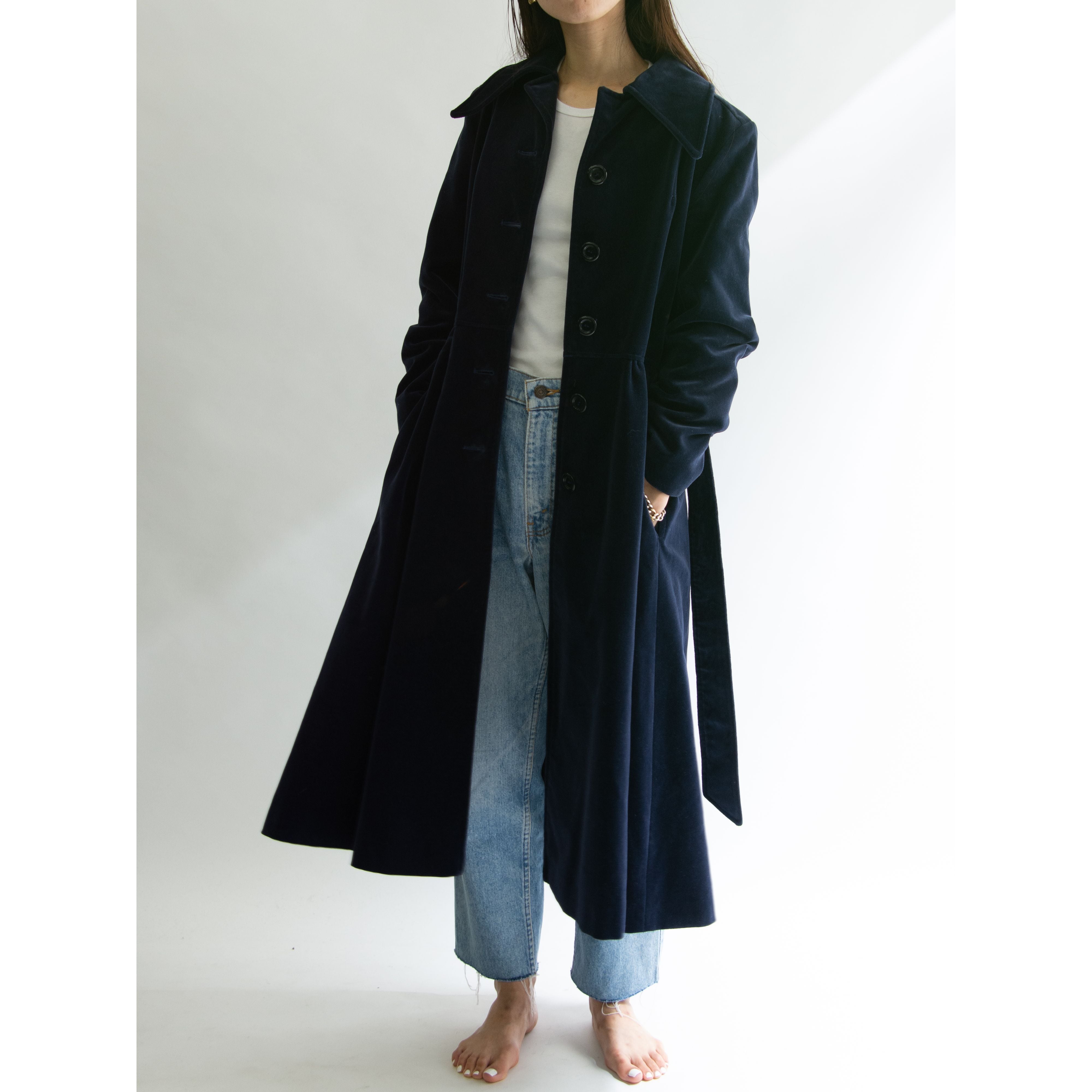 St Michael】Made in U.K. 70's cotton velvet classic coat St Michael】Made in U.K. 70's cotton velvet classic coat