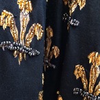 80s fleur-de-lis print robe