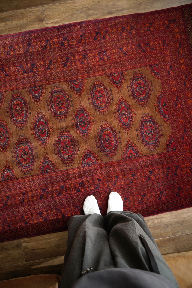 【995】Vintage Afghan Turkmen Saruk rug 1970's