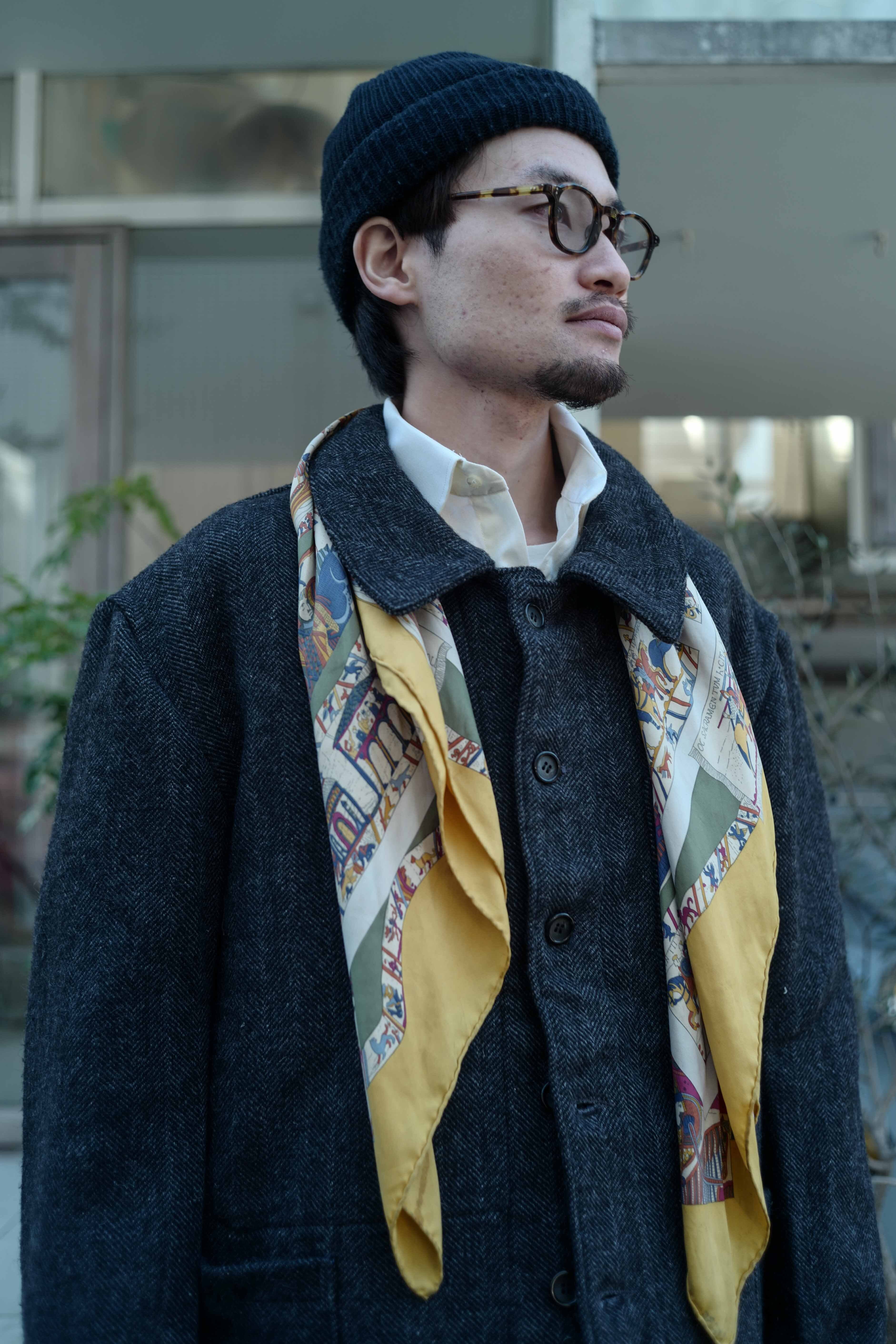 1950-60s フランス へリンボーンウールのワークジャケット 1