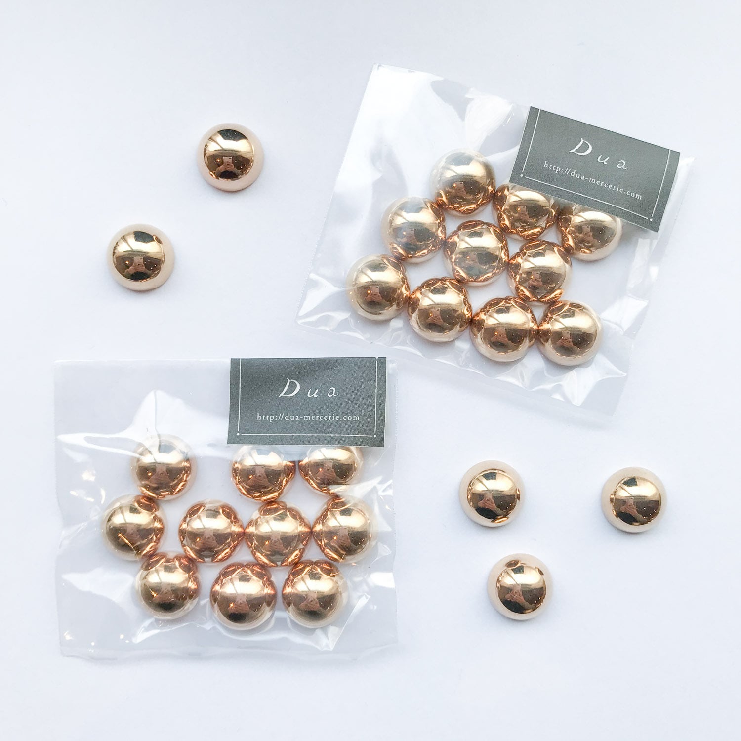 〈再入荷〉丸型ゴールドカボション(10p)