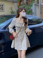 ミニ丈 フレアワンピース G10CON0038