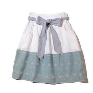 PF by paola frani  panel  skirt with  ribbon