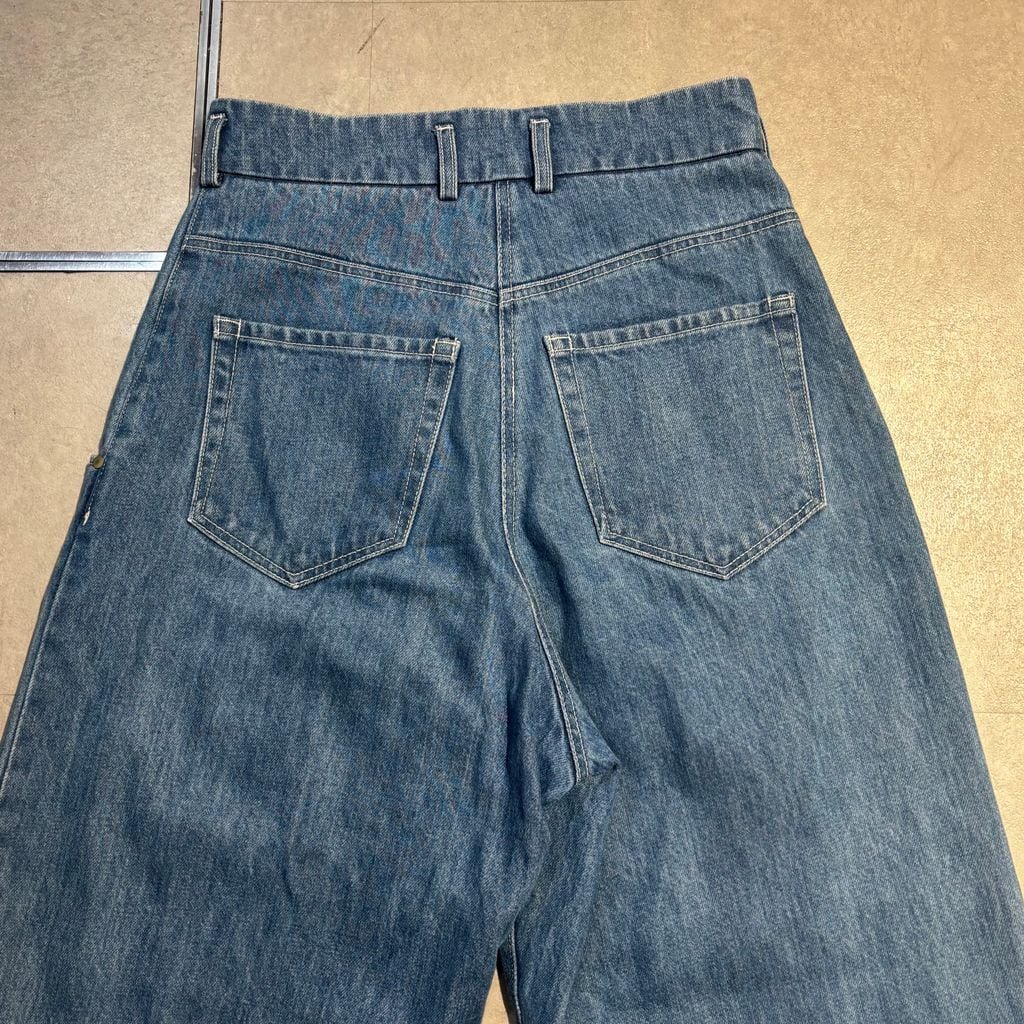 mame マメクロゴウチ 花鳥柄 ワイド デニム パンツ ジーンズ 25ss mame マメクロゴウチ 花鳥柄 ワイド デニム パンツ ジーンズ 25ss