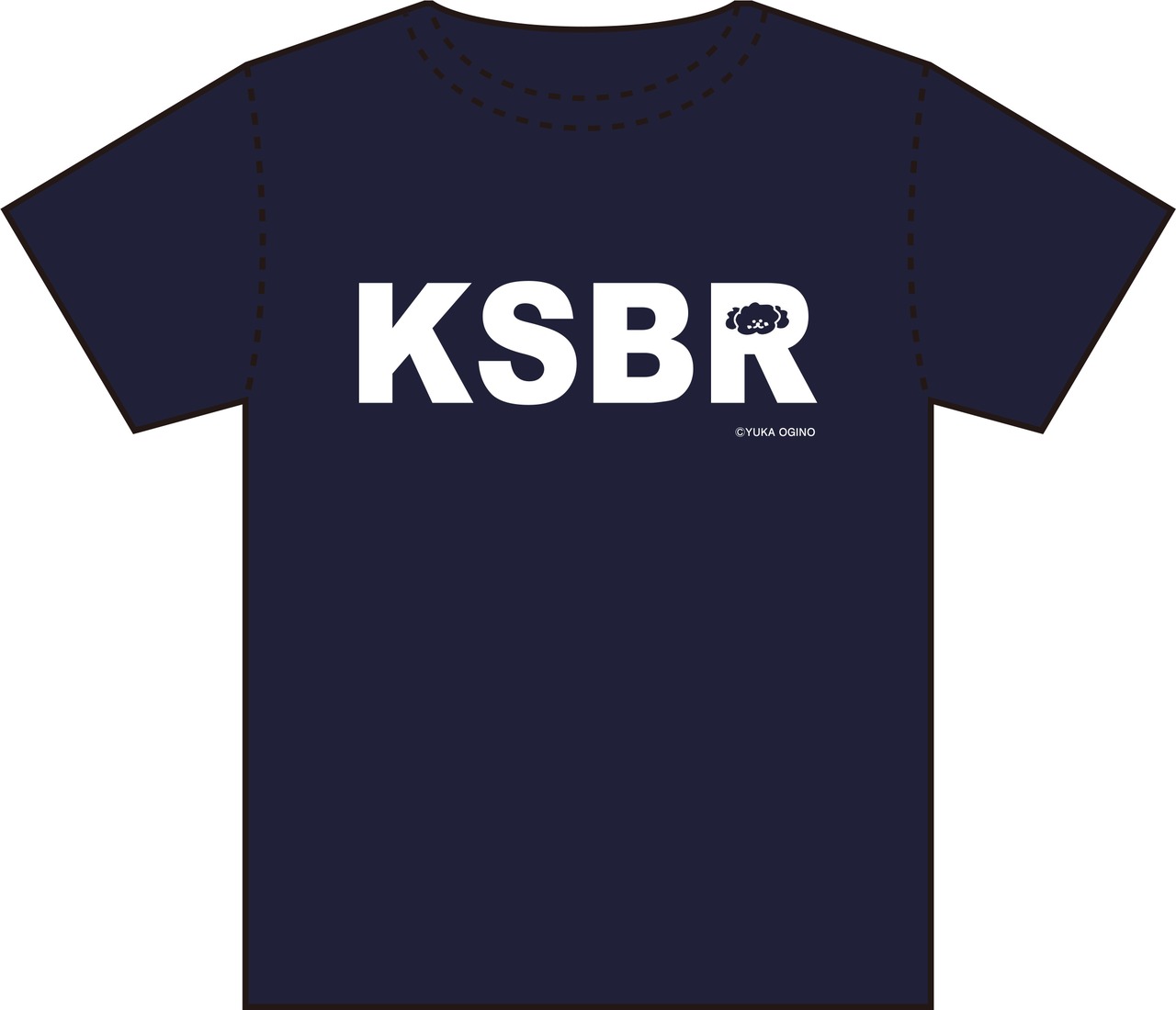 KSBR　半袖Tシャツ　ネイビー地に白文字　XXL-XXXL