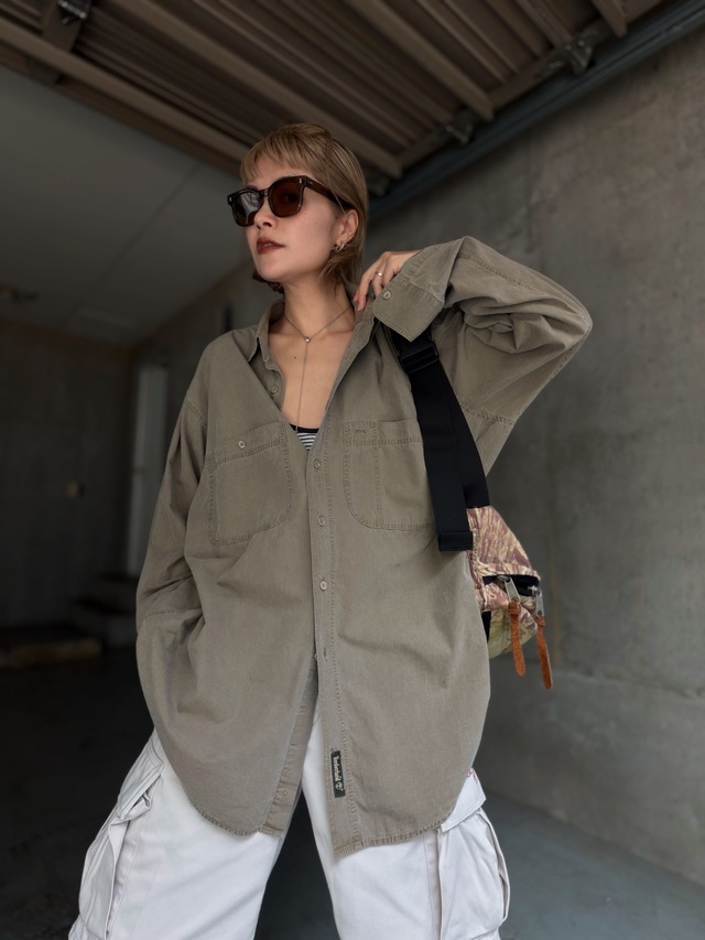 （SH1368）00‘s Timberland BD cotton shirt made in Poltugal
