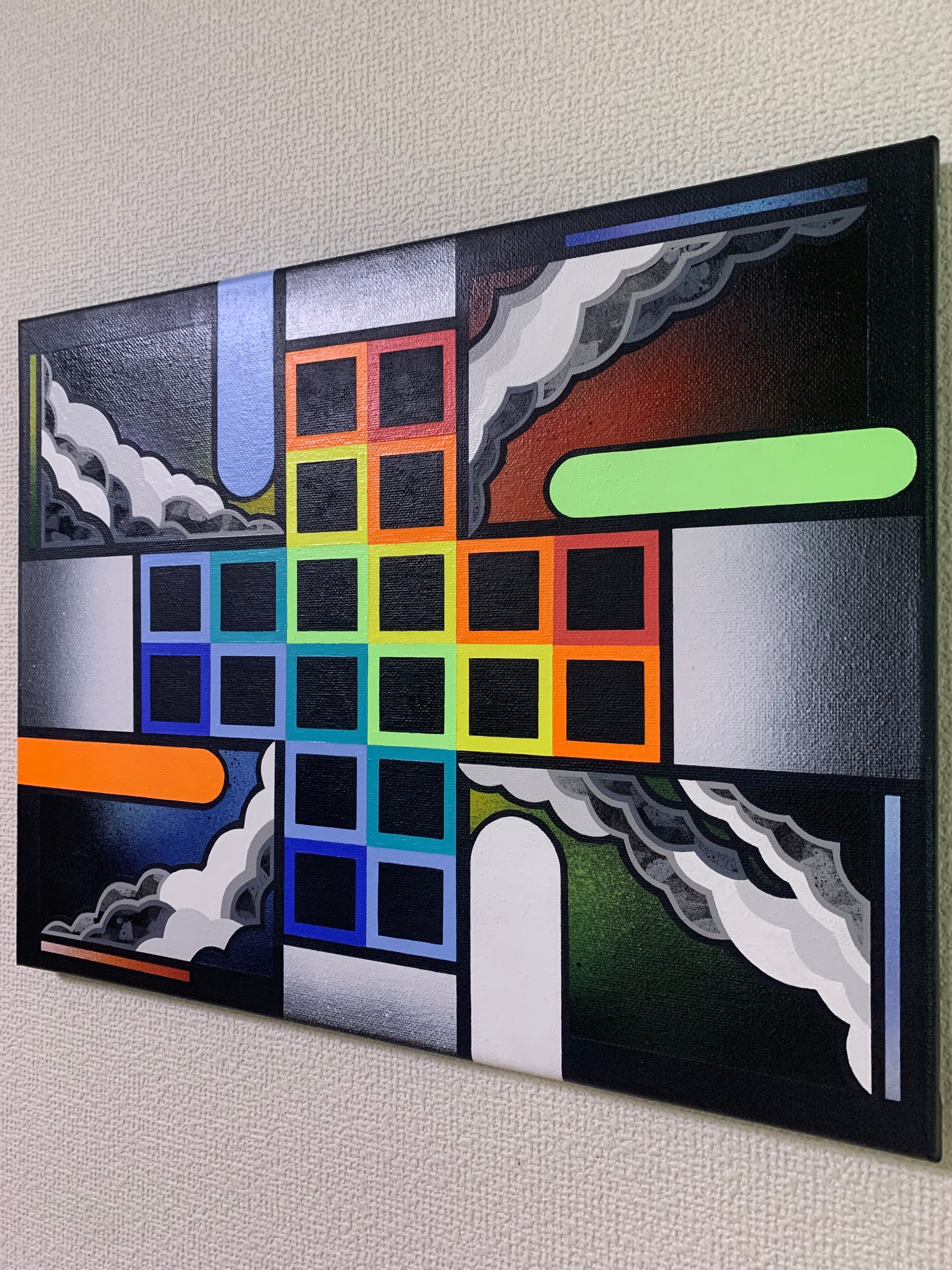 ペット似顔絵 ミクストメディアアート キャンバス20㎝角