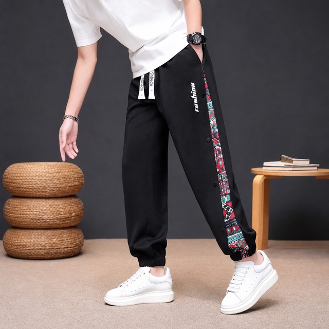 サイドライン ストレートパンツ af0584
