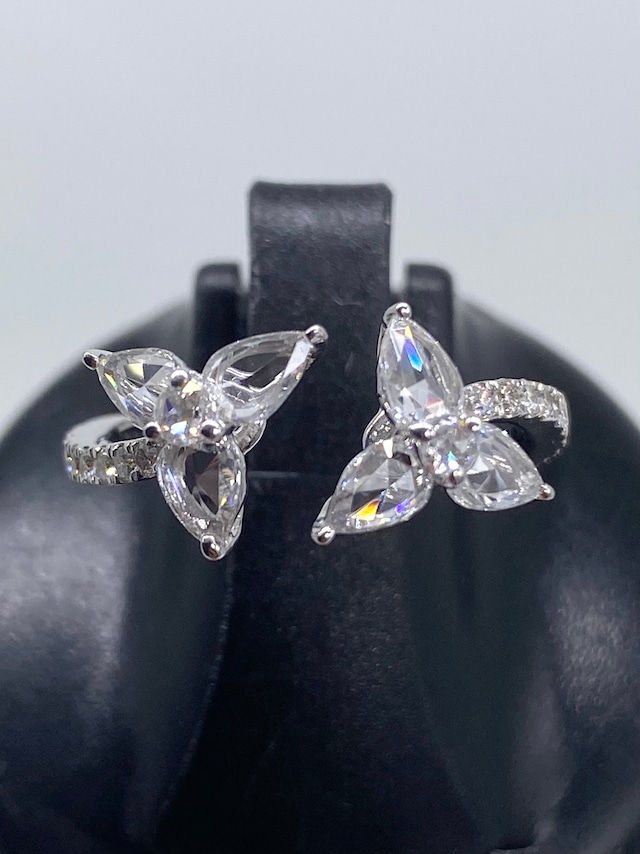 【3日以内返品可（※カード/キャリア決済の場合）】ローズカットダイヤモンド 計1.00ct 750(18金) リング【リフレッシュメント(新品仕上げ・補修・洗浄等済)】