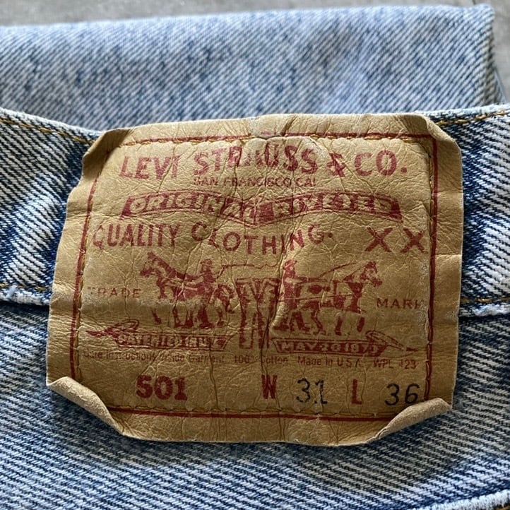 W31 L36】90's US.Levis 501 リーバイス エルパソ工場(511) ボタン裏