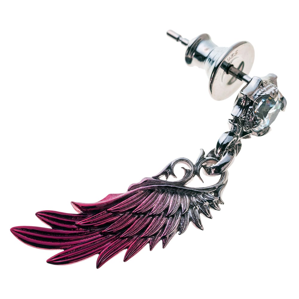 赤彩ウイングピアス2 片耳用 AKE0131 Red-Accented Wing Earrings 2