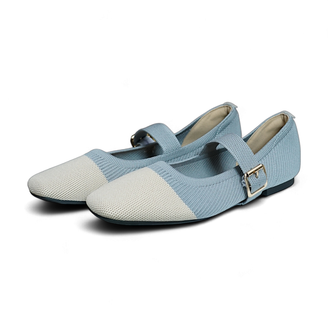 ニットストラップパンプス ブルーグレー Knit strap pumps Bulegray 254-S-2