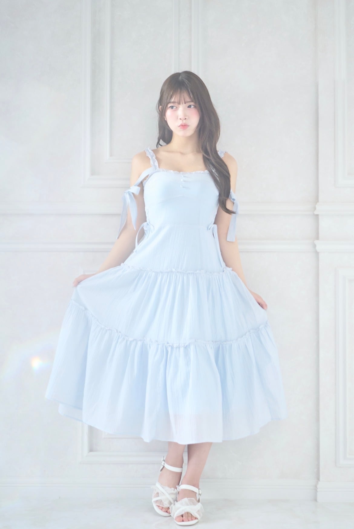milky ribbon tiered op