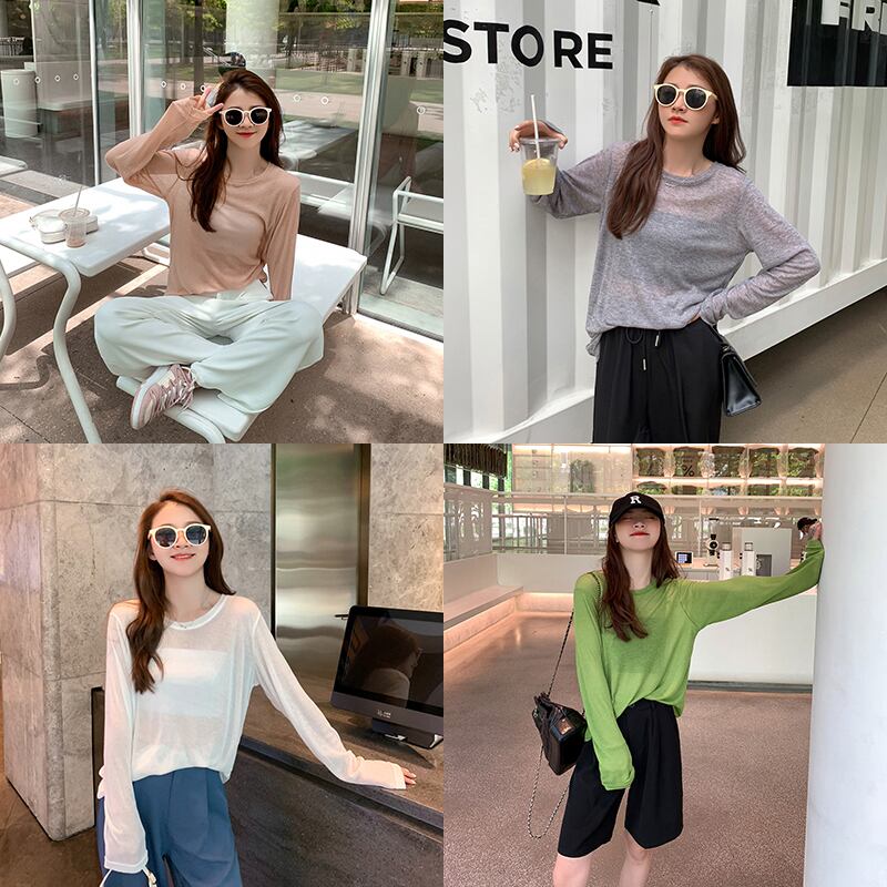 サマースタイルルーズTシャツ トップス ロング 夏物 6Du_Shop_Women14922769564