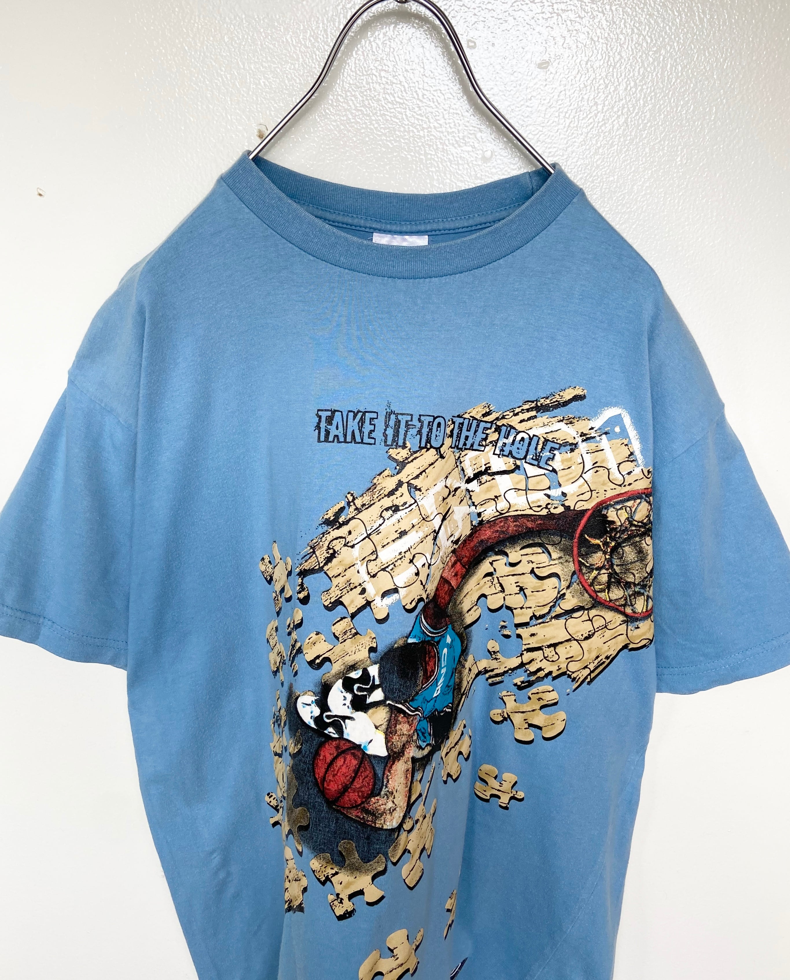 ビンテージ古着 バスケ AND JORDAN/ジョーダン 両面ロゴ プリントTシャツ