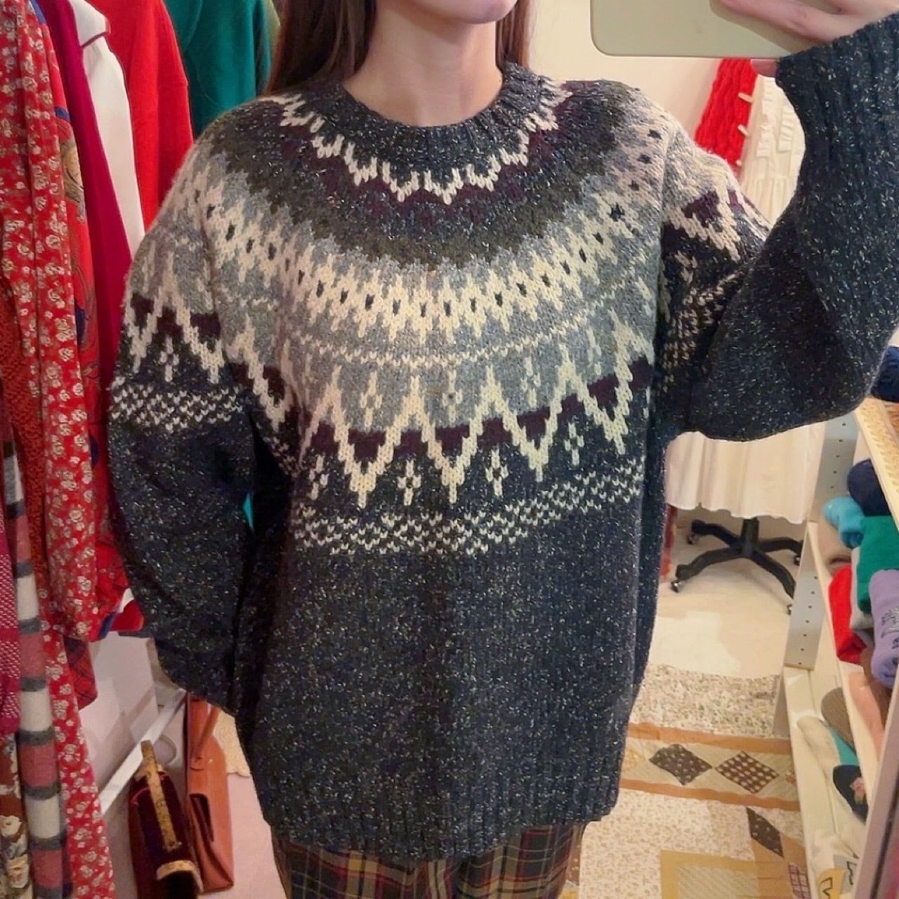 heather gray centripetal knit sweater