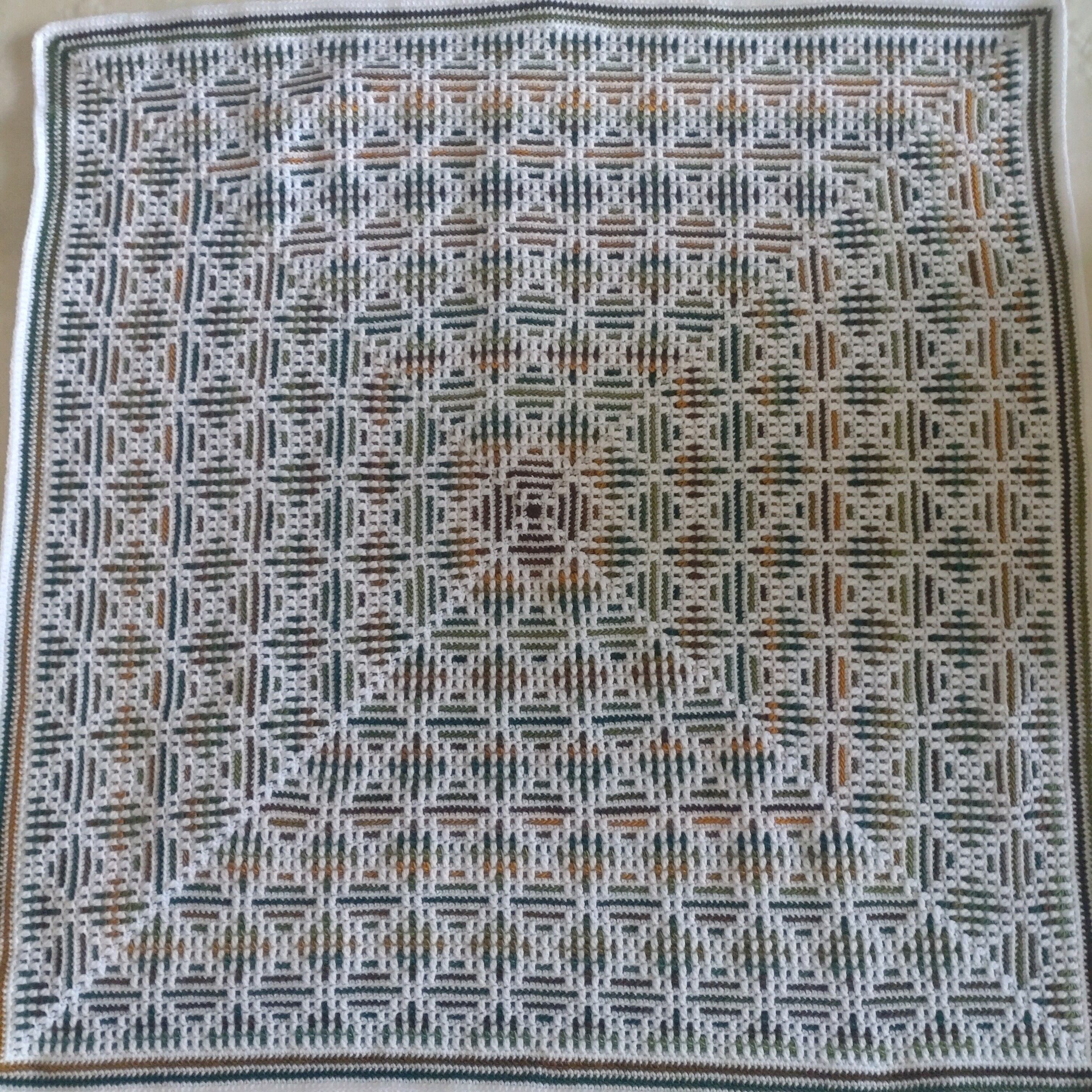 モザイク編みブランケット 90×90 | mikoto brand