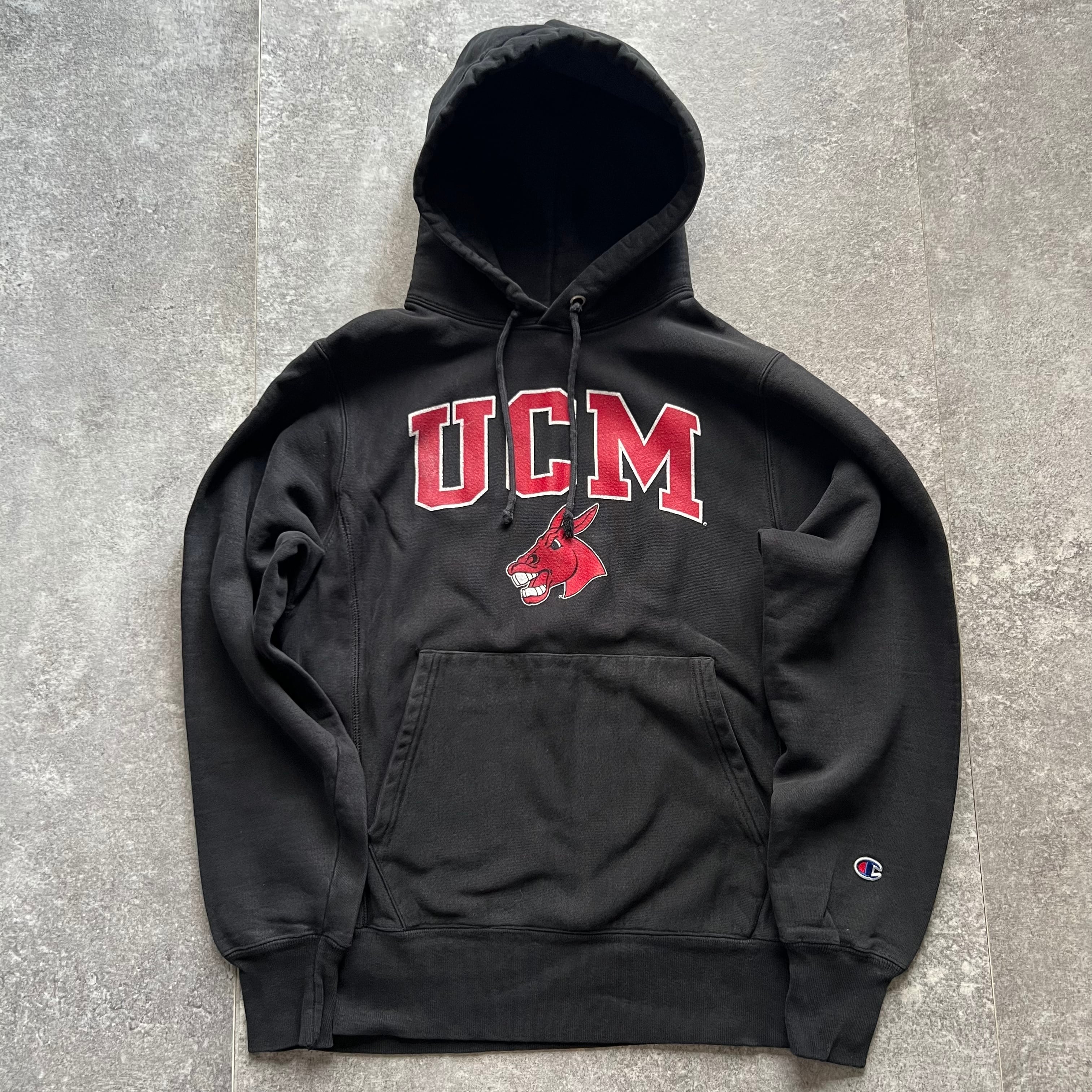 00s Champion リバースウィーブ カレッジ パーカー UCM ブラック 