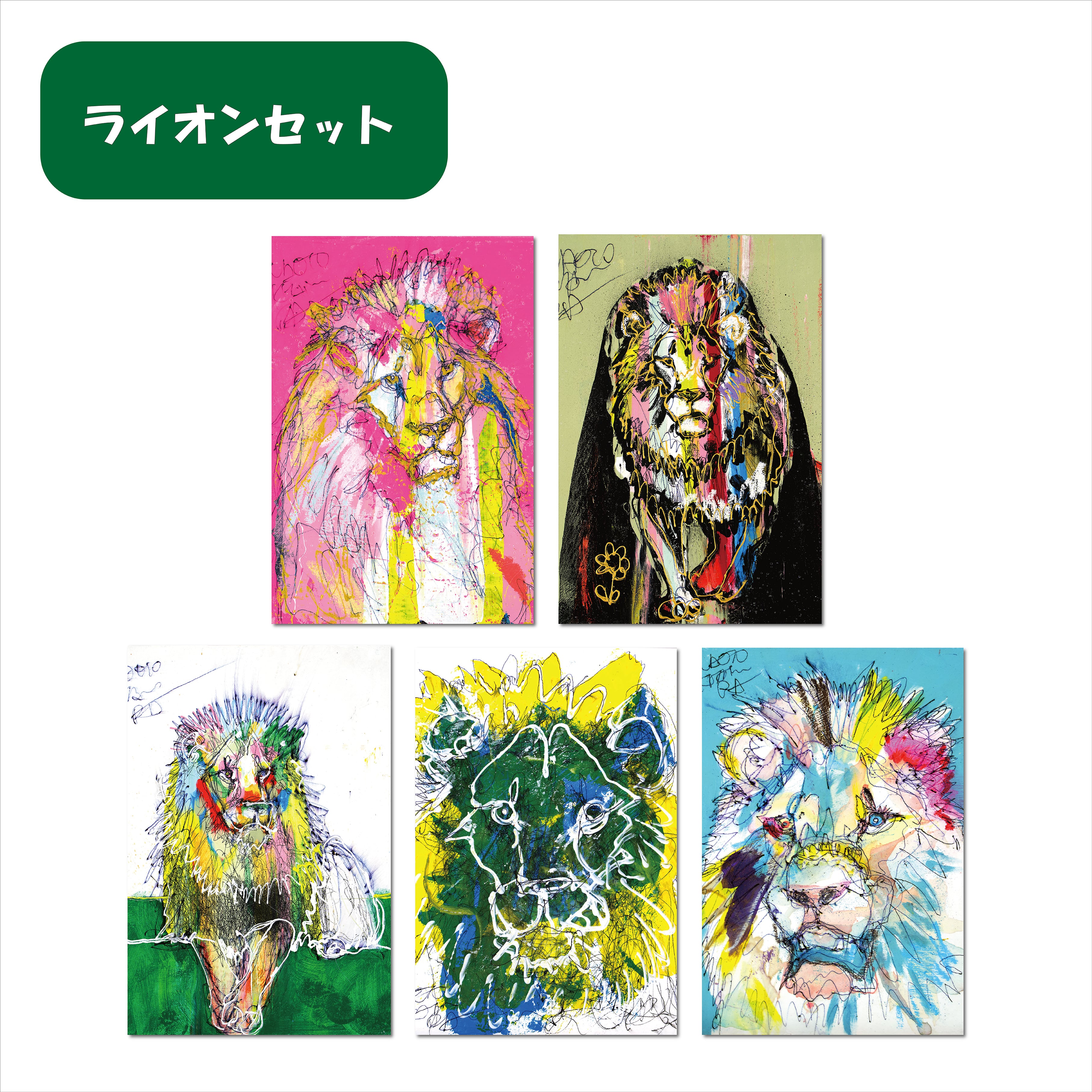 人気動物セット（ポストカード5枚セット） | NAOTO KITAMURA ONLINE STORE