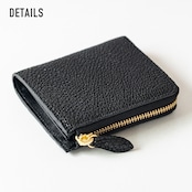 コンパクトウォレット Lジップ 姫路黒桟革