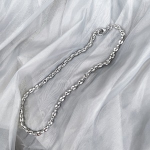 304 stainless coffee oval chain necklace