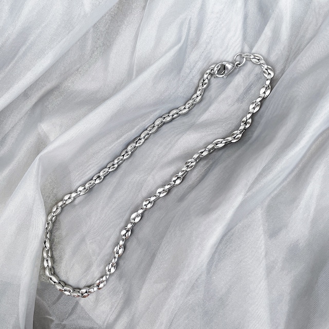 304 stainless coffee oval chain necklace