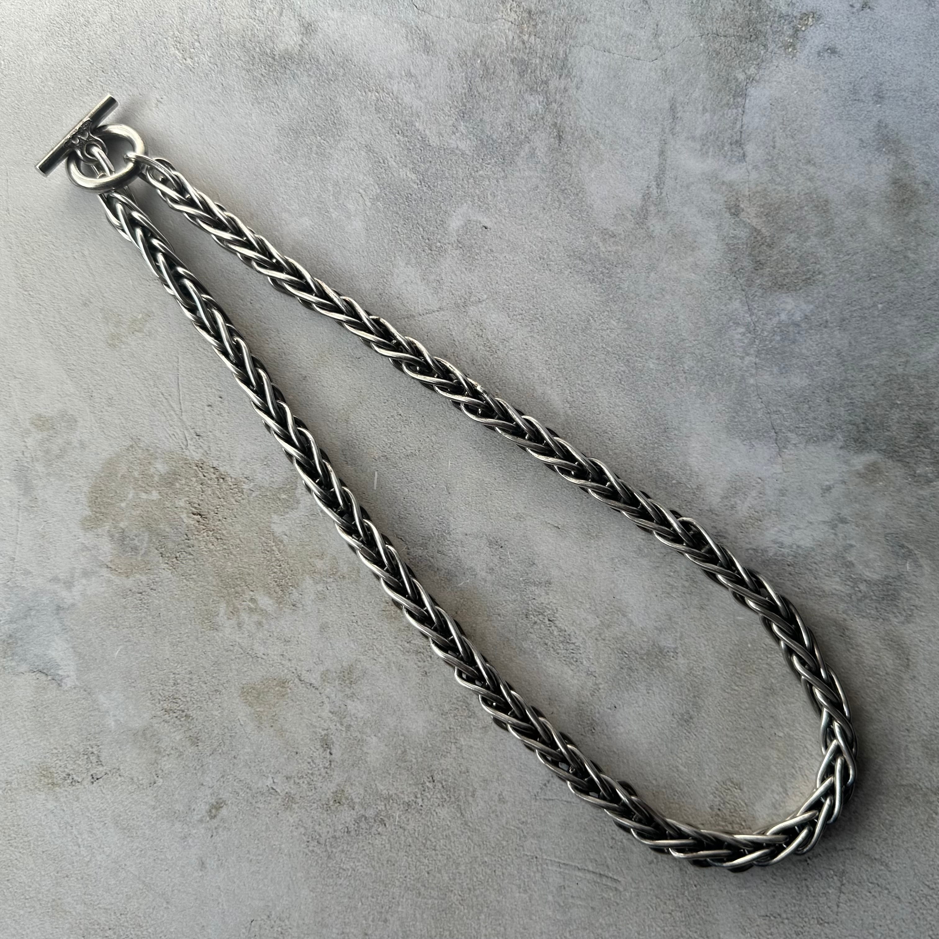Vintage Heavy Foxtail Necklace Silver925 Made in Mexico