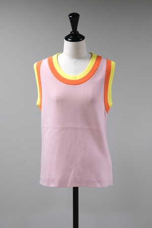 【CFCL】CUPRO GARTER TANK TOP - light pink multi