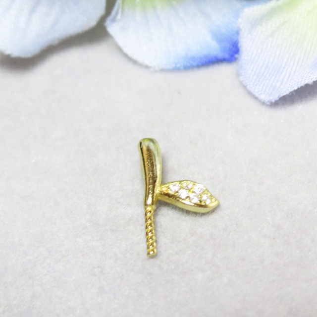 アウトレット芯立て アップルCZ   S925  ペンダント セッティング YG