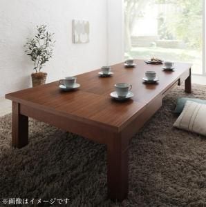 天然木ウォールナット材3段階伸長式こたつテーブル Widen-Wal ワイデンウォール こたつテーブル 長方形(80×120~180cm)