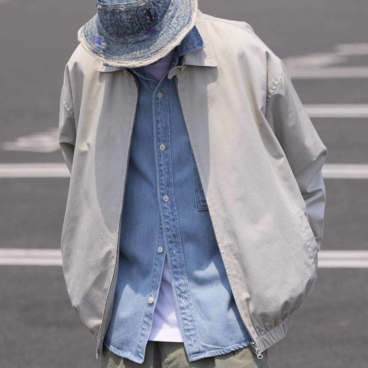 ワイドシルエット コットンスタンド ブルゾン K5416 - 3