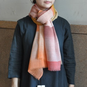 MAPOESIE wool scarves (pink × orange)