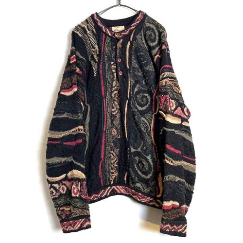 COOGI Vintage Cotton 3D Crew Neck Knit Sweater (1990s-)
