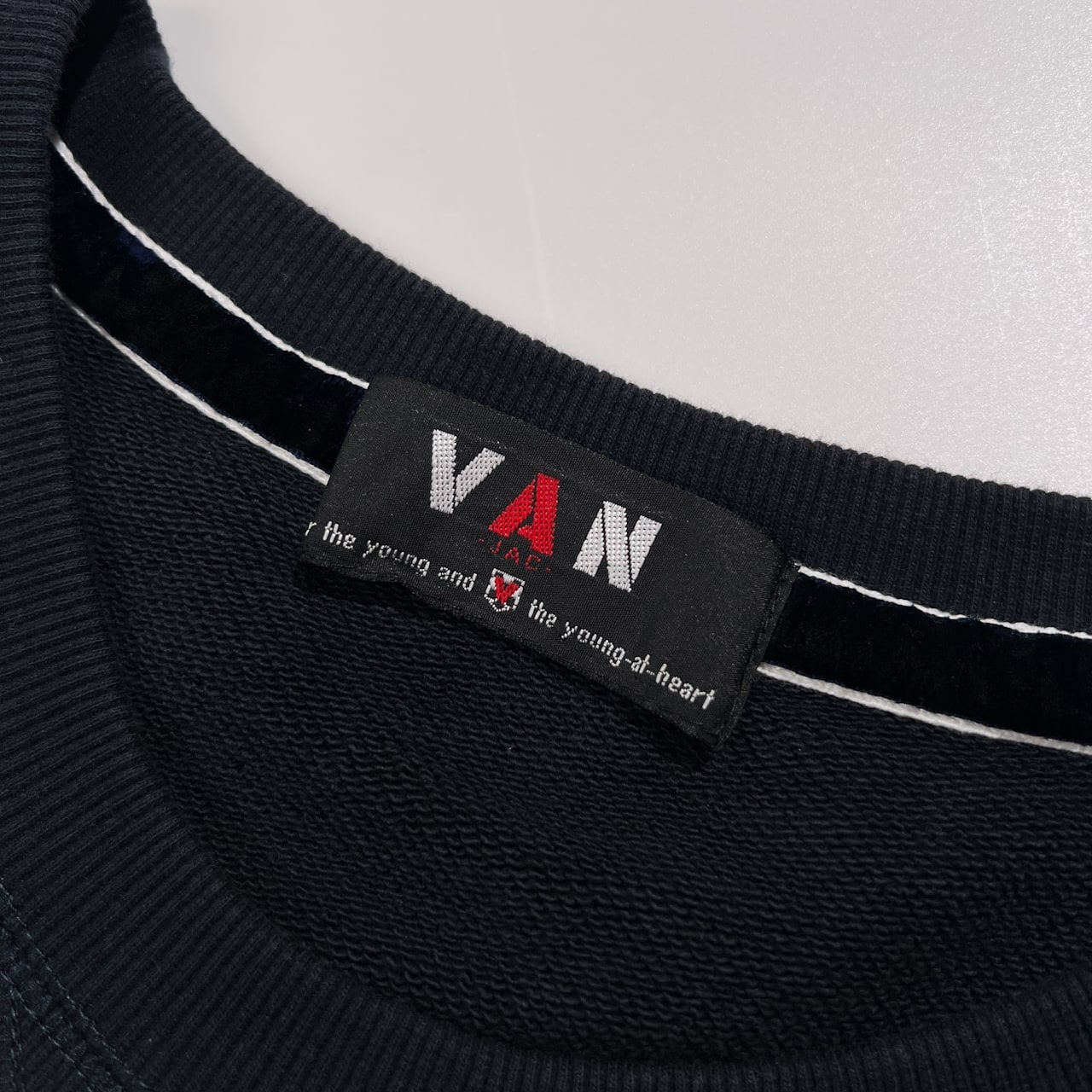 希少 レア VAN JAC ヴァンヂャケット 60周年限定 ワッペン 刺繍 スウェット トレーナー サイズ M /ネイビー/メンズ