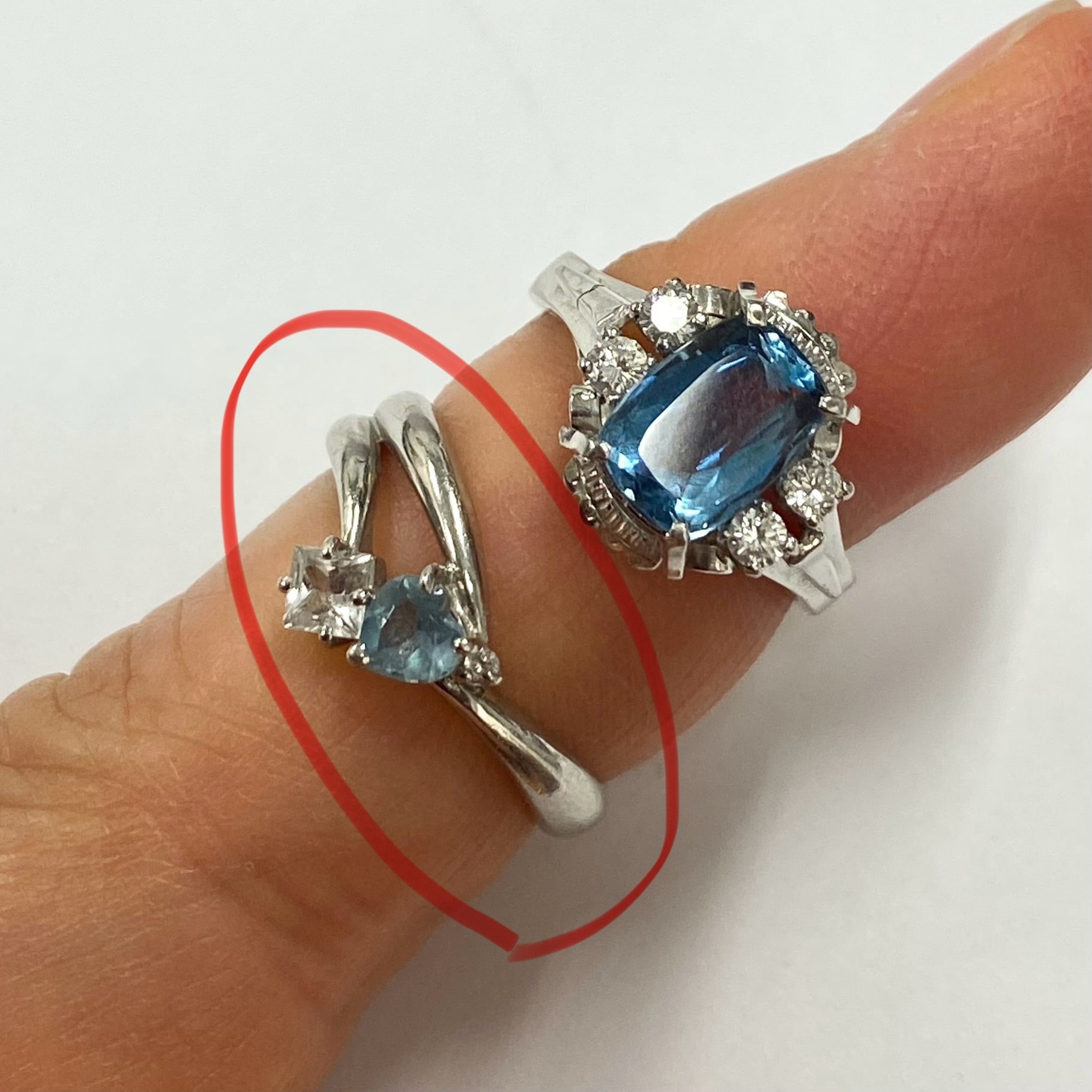 ☆【K18 ＆ Pt900・送料無料】Seiko jewelry コンビリング 11号 3.03g