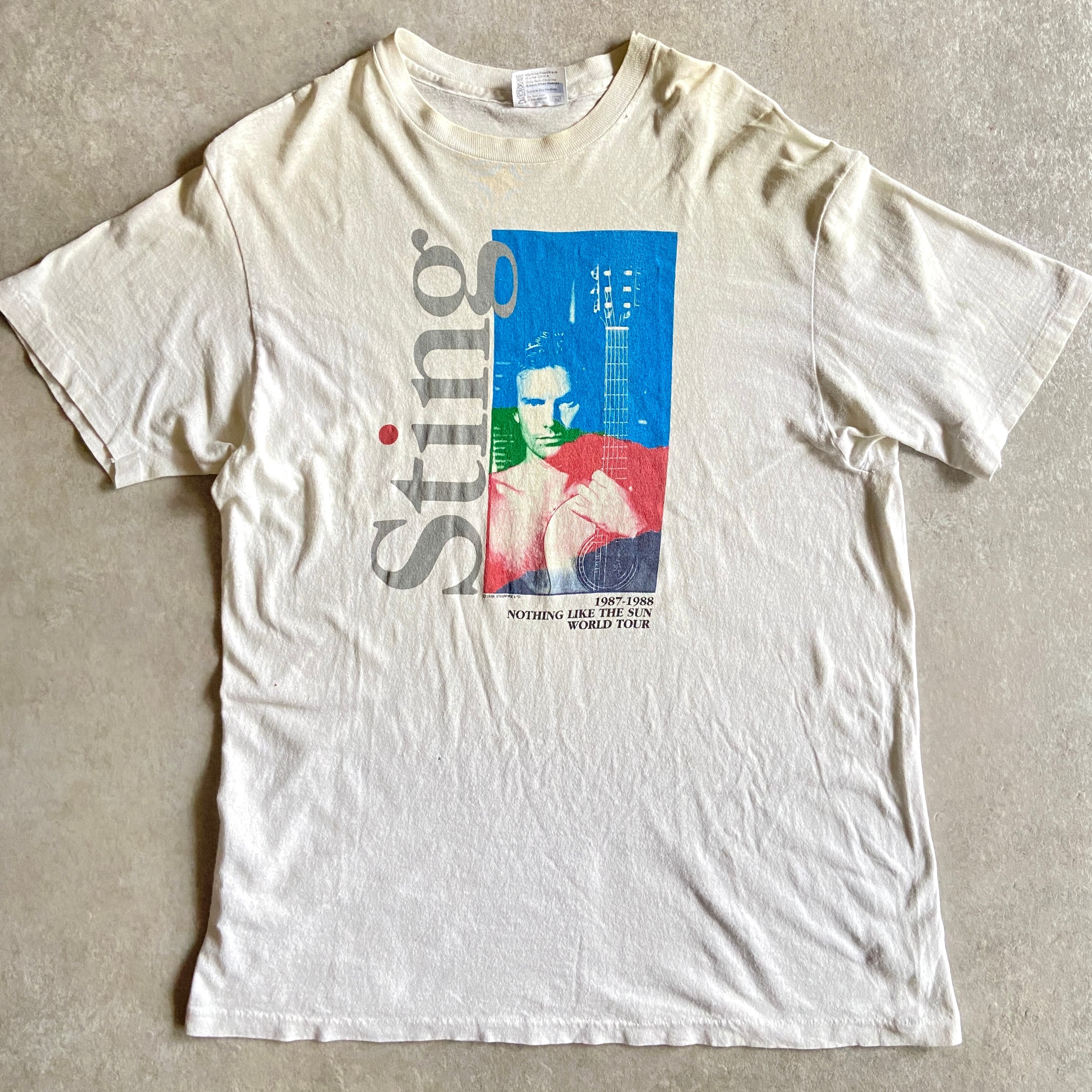 1980s Sting "Nothing Like the Sun" Tour Tee XL Made in USA H218