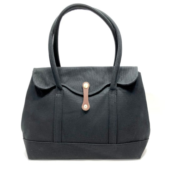 THE CANVET (ザ・キャンヴェット) フラップトートバッグミニ ブラック tc714043-05