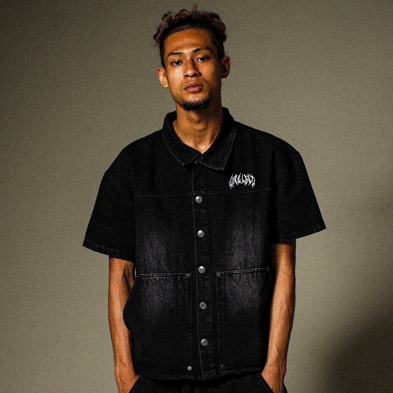 BLAZED LOGO WASHED DENIM SHIRT