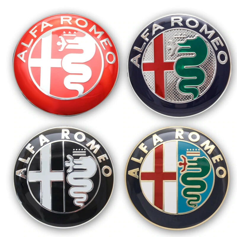 【☆即納☆】alfa romeo ステッカー 12枚セット（6種×各2枚） バッジ ステッカー Alfa Romeo Mito Giulietta Spider GT アルファ