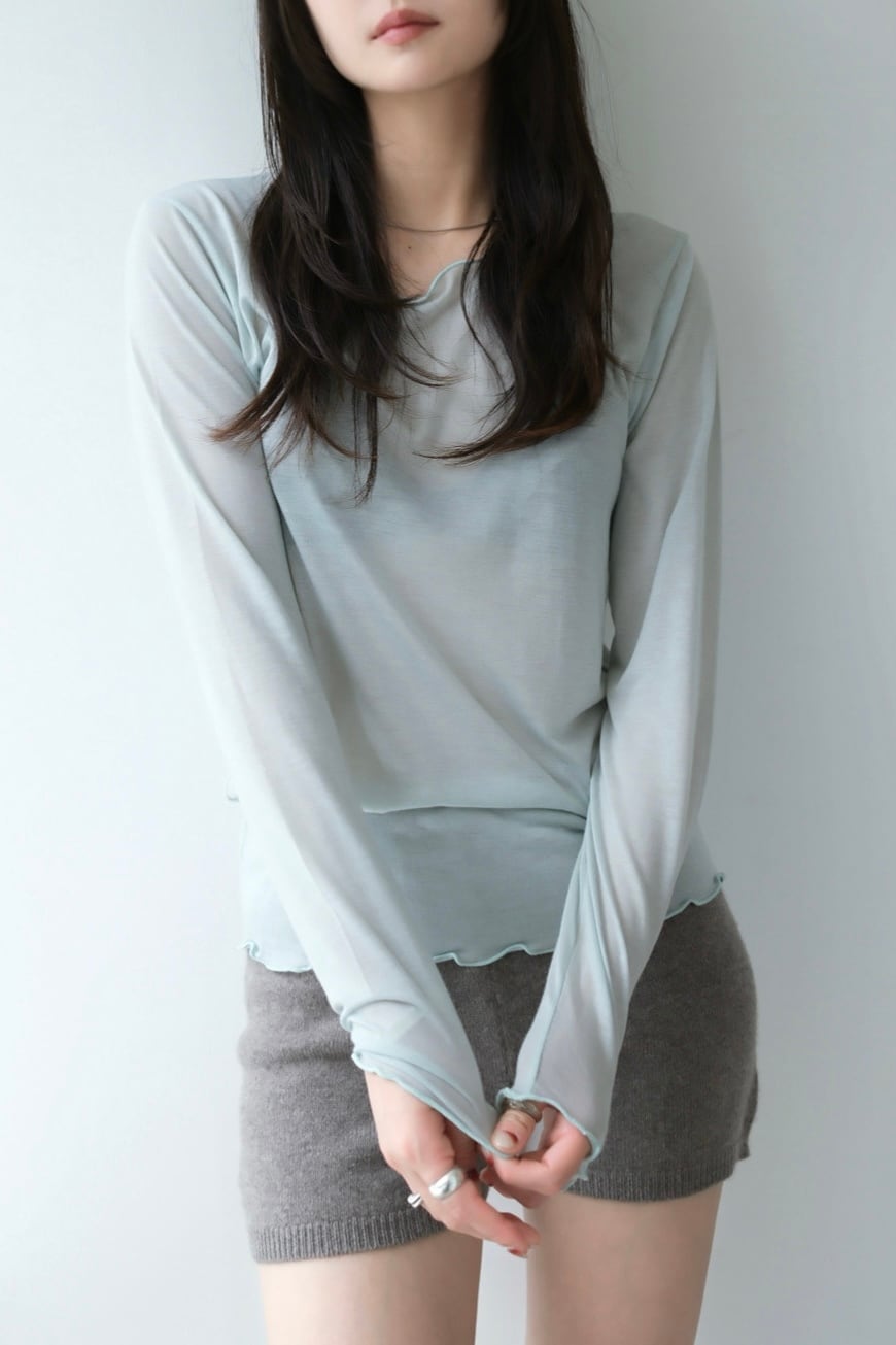 Sheer Long T-shirt シアーロンT Mint