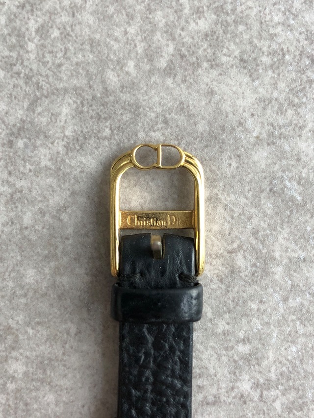 Christian Dior クリスチャン ディオール 腕時計 46 153-3 ブラック バギラ レザー クォーツ vintage ヴィンテージ オールド ayfm3x
