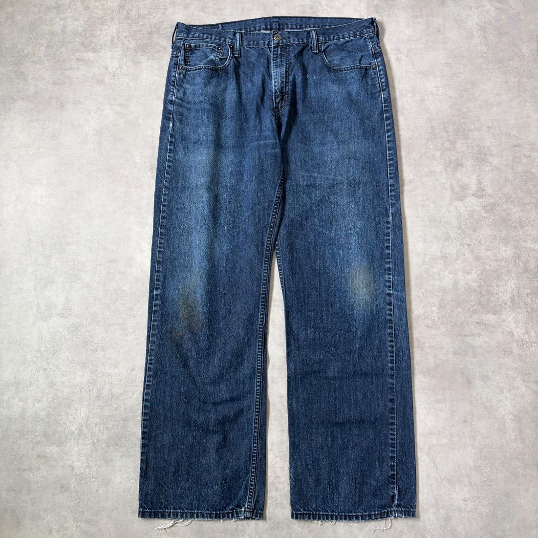 リーバイス569 Levis W38 ワイド バギー 青 古着 ヒゲ 22104