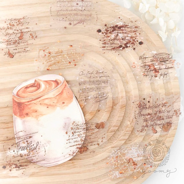 【再入荷】フレークシール Coffee traces4 <S832>