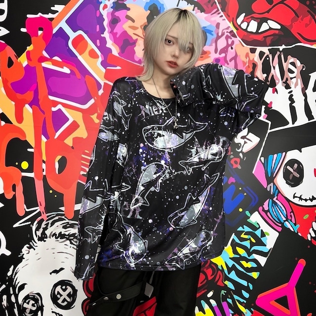 BIG SILHOUETTE CUTSEW【SHARK】